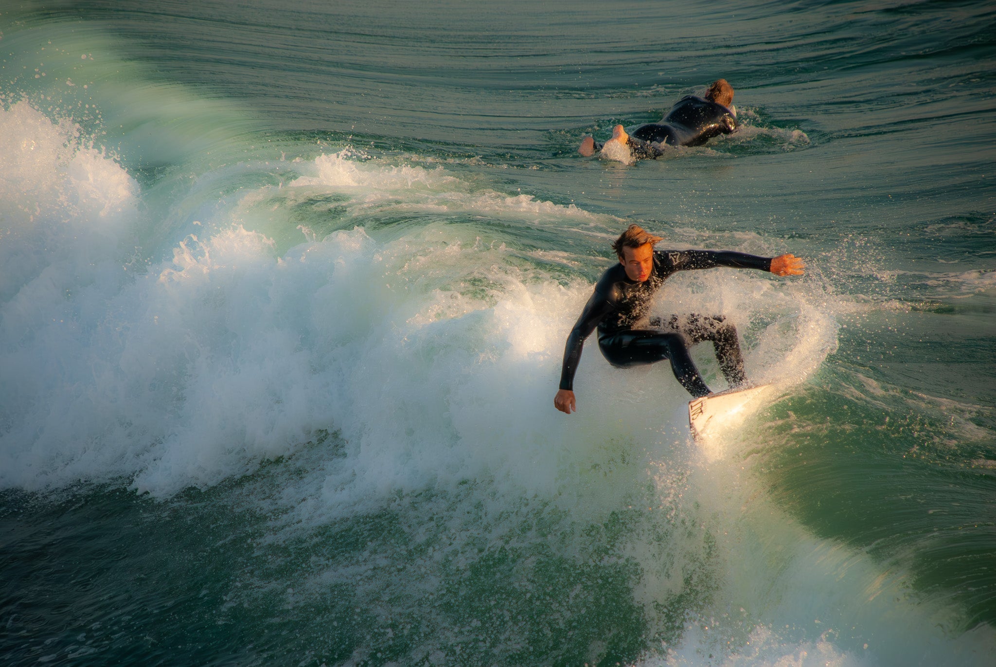surfer on california waves